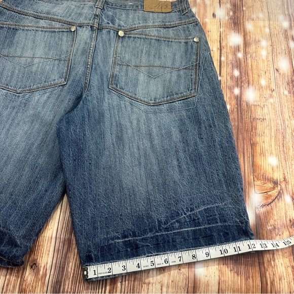 VIntage Makaveli Jeans Men’s 2pac Blue Denim Jean Shorts Size 38 - Picture 14 of 16